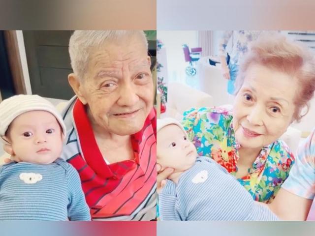 Baby Joaquin ILustre with his Lola Cora and Tatay Atoy