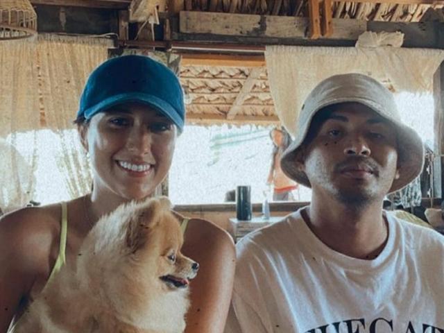 Rachel Peters and the man she saved from drowning
