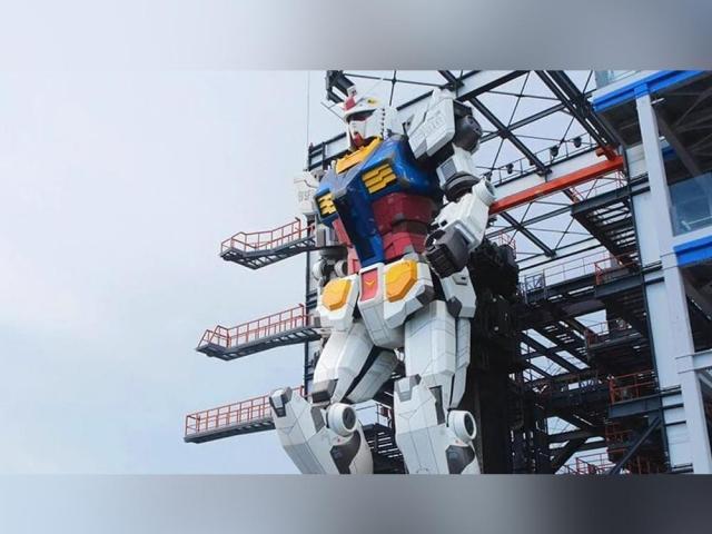 Gundam dock in Yokohama Japan
