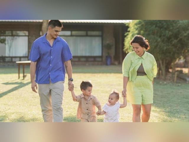 Joyce Pring and Juancho Trivino with kids