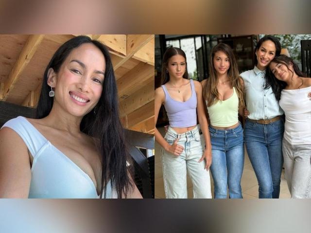 Ina Raymundo and her daughters 