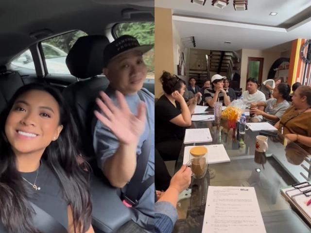 Brianna Bunagan on the set of Pepito Manaloto  