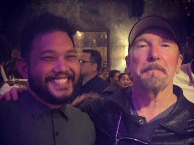 Quark Henares and U2 The Edge in Makati bar