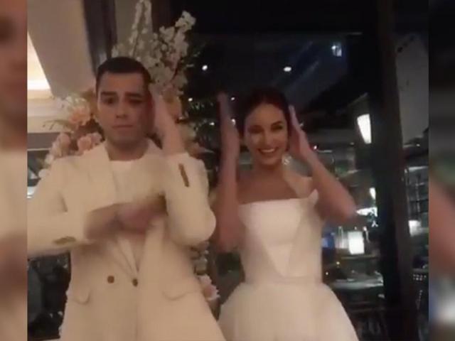 Newlywed Sarah Lahbati