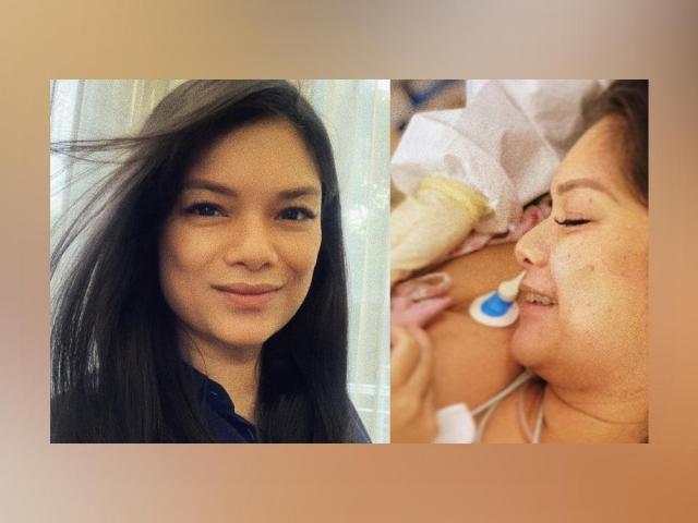 Meryll Soriano and her newborn son