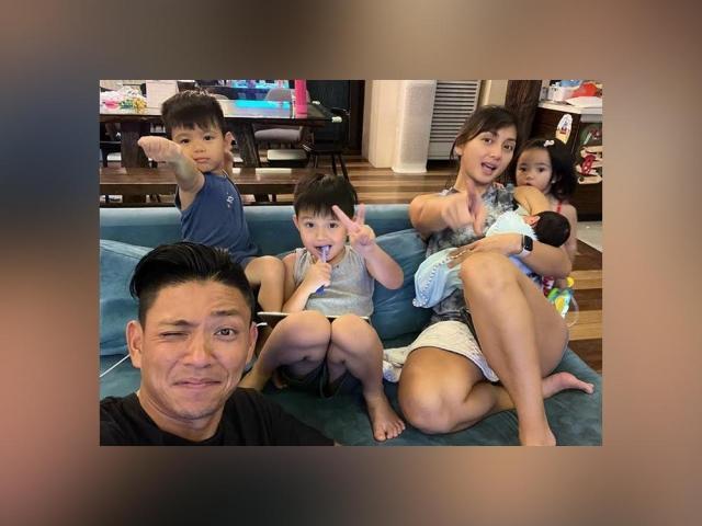 Iya Villania, Drew Arellano, with Primo, Leon, Alana and Astro