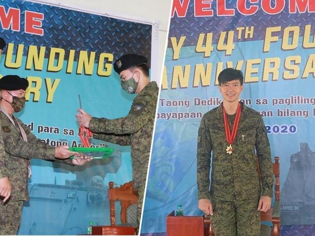 Ronnie Liang awarded by Philippine Army