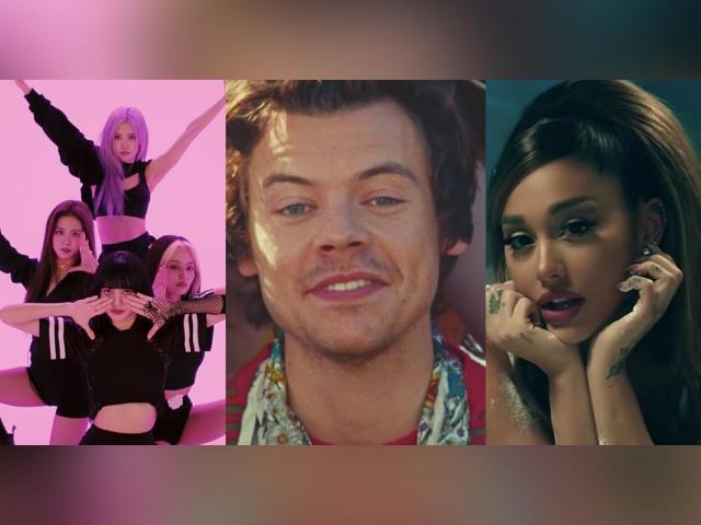 blackpink, harry styles and ariana grande