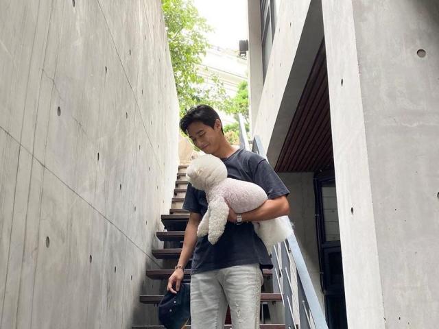 Park Seo Joon with dog Simba