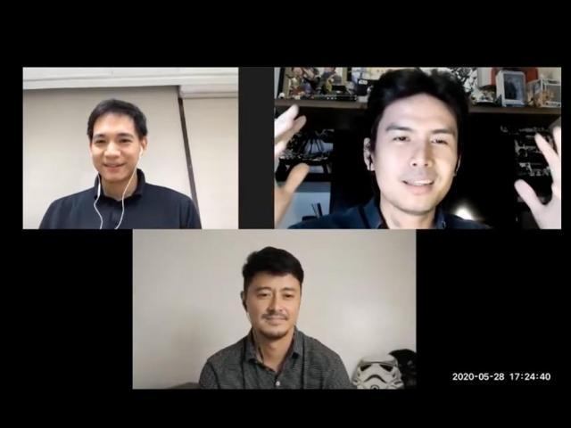 Christian Bautista with Chris Tiu and Mark Zambrano