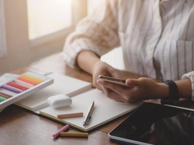 Person using a gadget