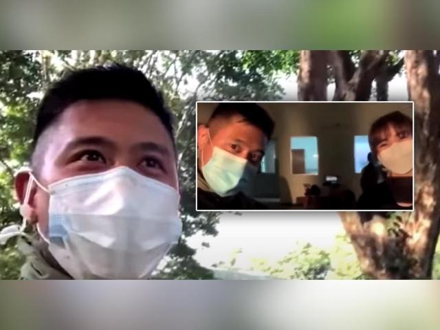 Rocco Nacino and Jennylyn Mercado wearing face mask