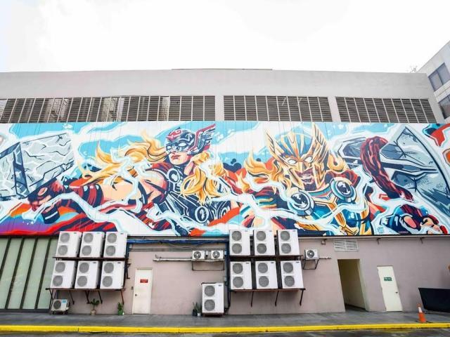 thor love and thunder mural