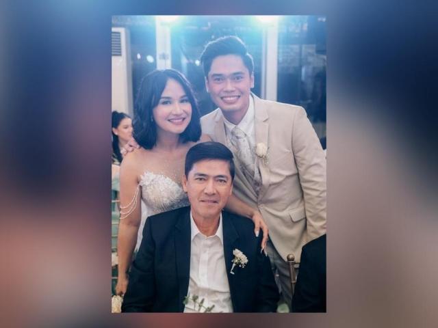 Kathleen Hermosa with Vic Sotto and husband Miko