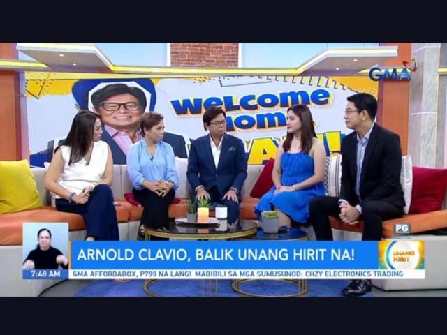 Arnold Clavio with Unang Hirit family