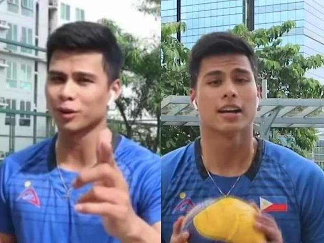 John Vic De Guzman teaches volleyball basics