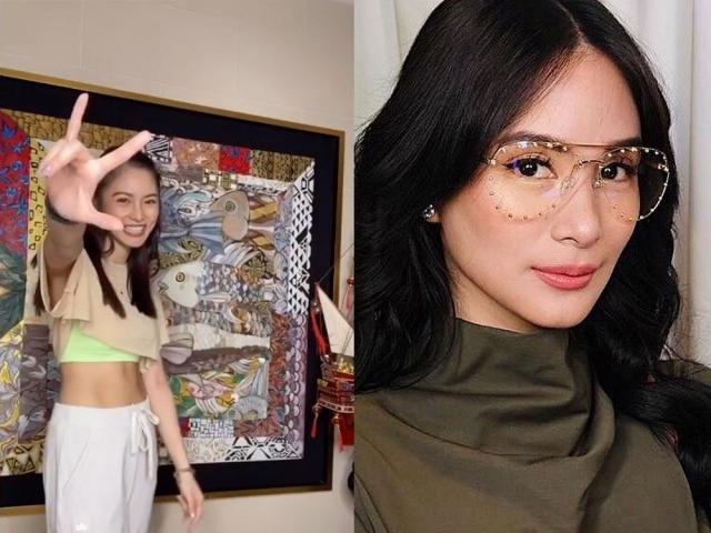 Kim Chiu with Heart Evangelista painting