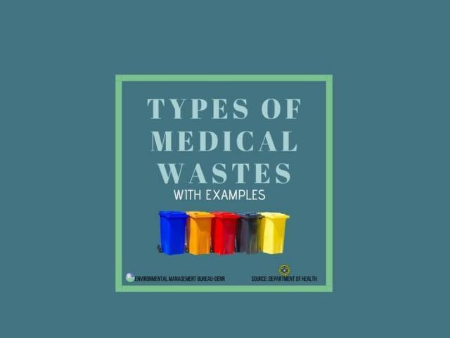 Examples of colored medical waste containers
