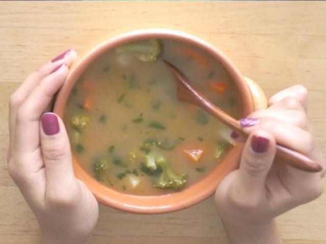 Vegetable soup inspired by The Secret World of Arrietty