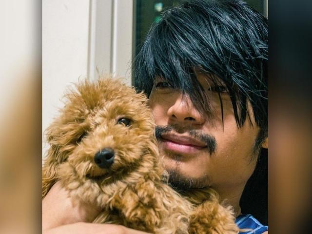 Mikael Daez and his dog Soba