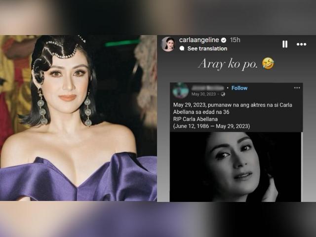 Carla Abellana death fake news
