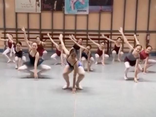 Ballerinas dancing to the viral Sarah Geronimo hit Tala