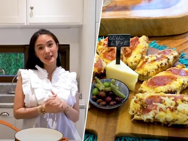 Heart Evangelista Quino Escudero make homemade pizza