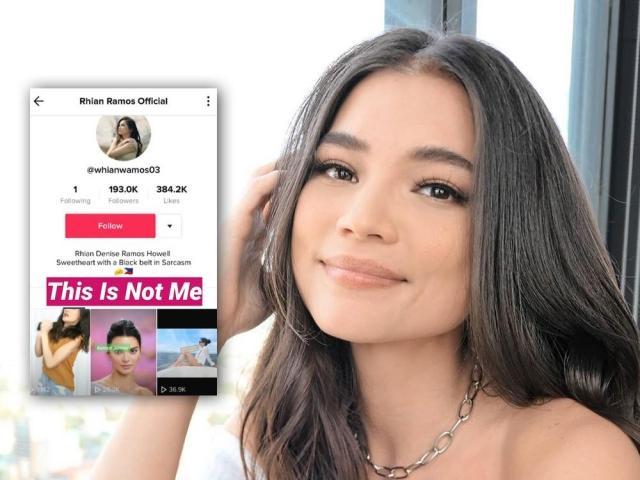 Rhian Ramos fake Tiktok account