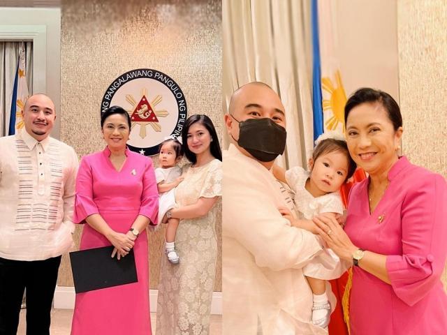 Sheena Halili Jeron Manzanero Martina Manzanero and VP Leni Robredo 