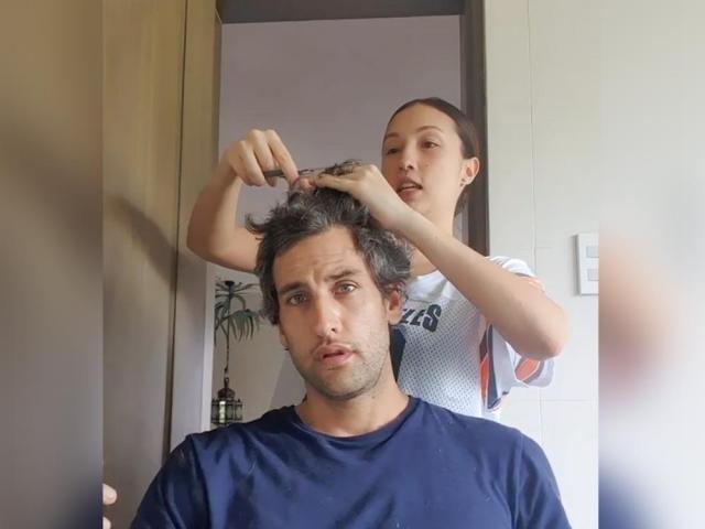 Nico Bolzico gets a haircut