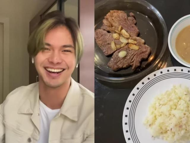 ristoffer martin and his buttered rice with steak
