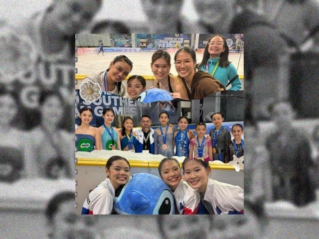 Skye Chua with other figure skaters