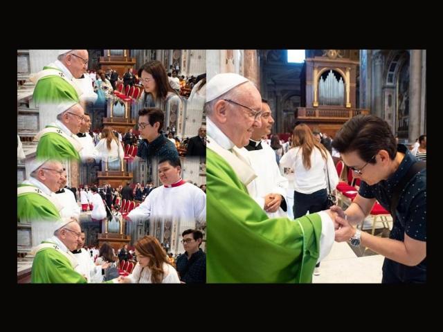 Richard Yap, Ashley Sandrine Yap, Pope Francis