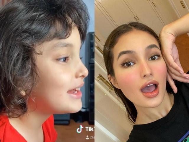 Sarah Lahbati trains Zion Gutierrez in Filipino through tongue twisters