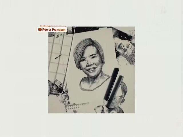 Susan Enriquez on ink portrait