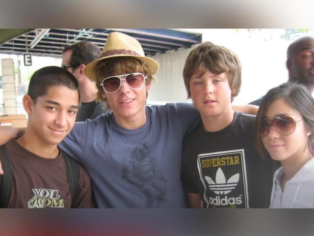 Wil and Haley Dasovich with Zac and Dylan Efron