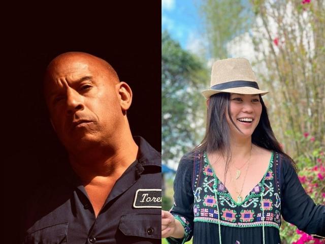 Andrea Del Rosario and Vin Diesel