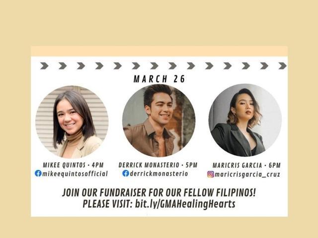Mikee Quintos Derrick Monasterio and Maricris Garcia perform on Healing Hearts online concert