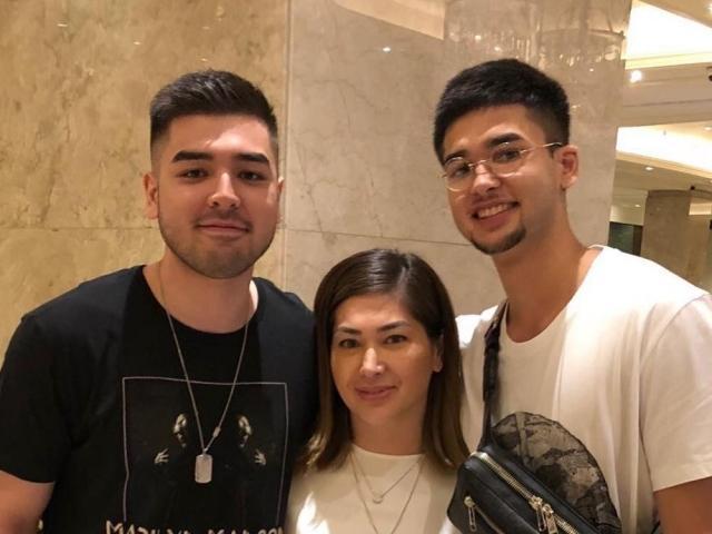 Jackie Forster with sons Andre and Kobe Paras