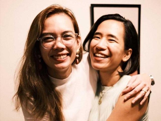 Pat Lasaten and Agnes Reoma