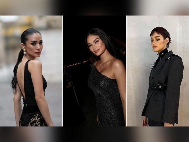 Heart Evangelista at Milan Fashion Week with Pia Wurtzbach Liza Soberano
