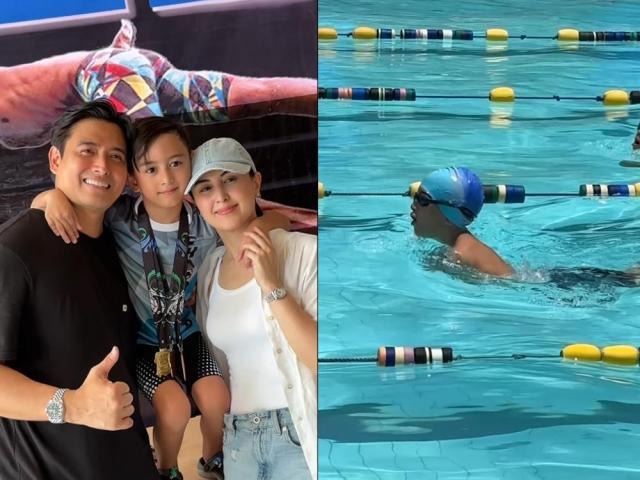 Alfred Vargas son Alfredo Cristiano Swimming Competition