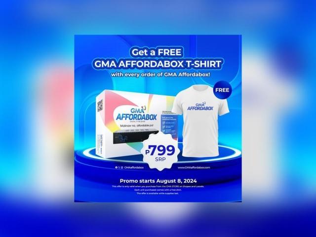 free tshirt with gma affordabox