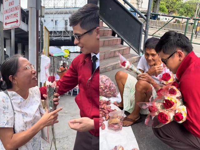 'Sang'gre' actor Kelvin Miranda surprises random people with roses on Valentines Day