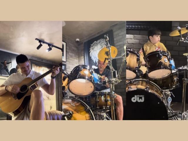 Dingdong dantes with Daddy Jiggs and son Sixto