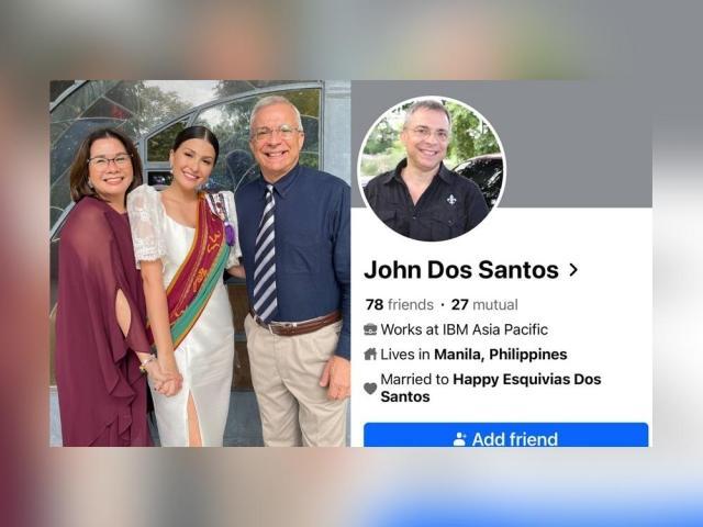 Tippy Dos Santos with parents Happy and John Dos Santos