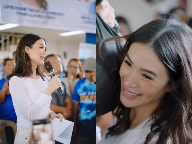 Heart Evangelista relief operations for typhoon kristine victims in Batangas