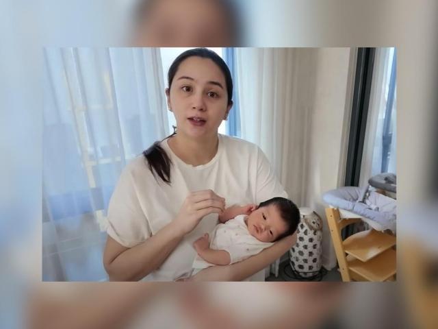 Sophie Albert and baby Amara