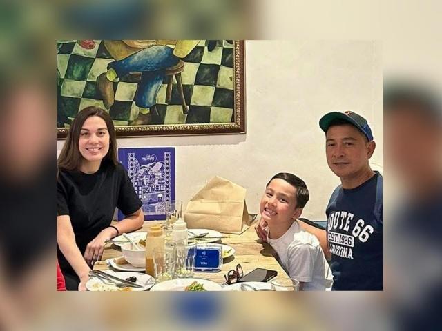 cesar montano with sandra seifert and their son coco