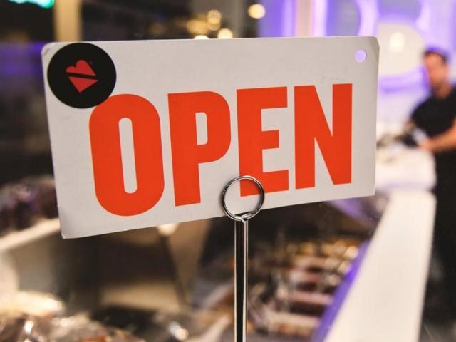 open sign